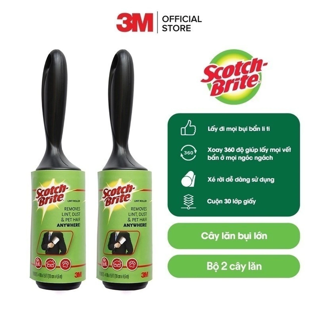 3M Cây lăn bụi Scotch Brite