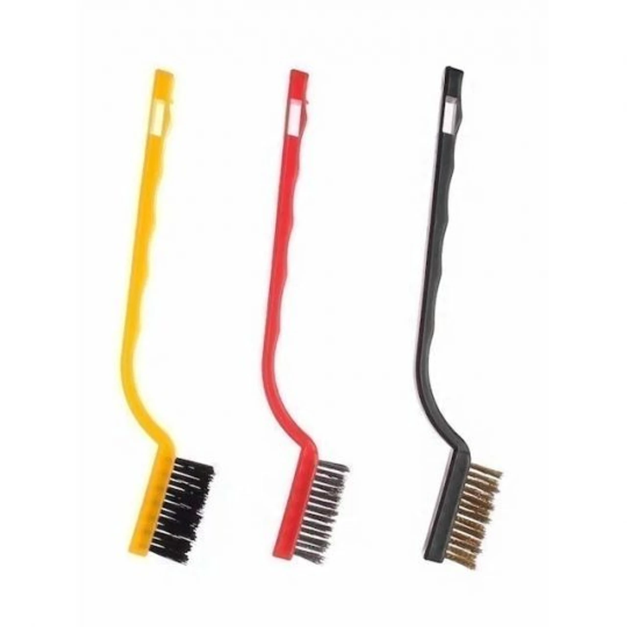 set 3 bàn chải thép/đồng/nylon