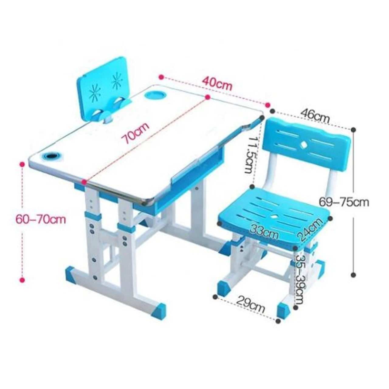 Điều chỉnh chiều cao bàn phù hợp với trẻ