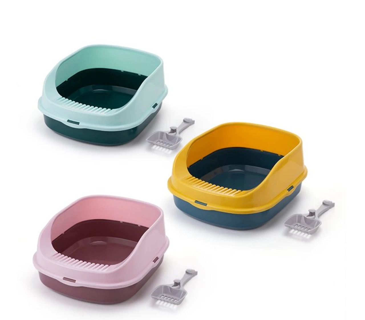 Khay vệ sinh cho mèo có viền cao