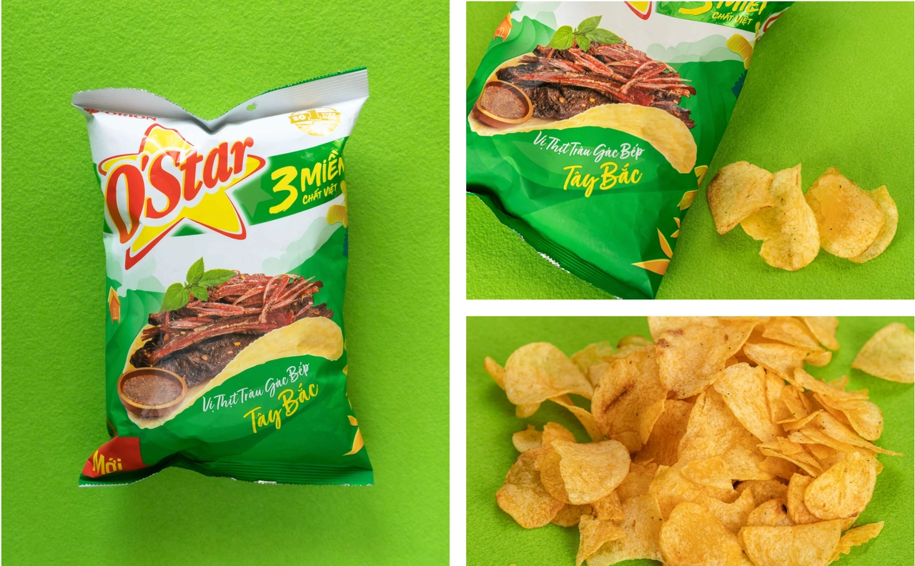 Snack khoai tây vị thịt trâu gác bếp