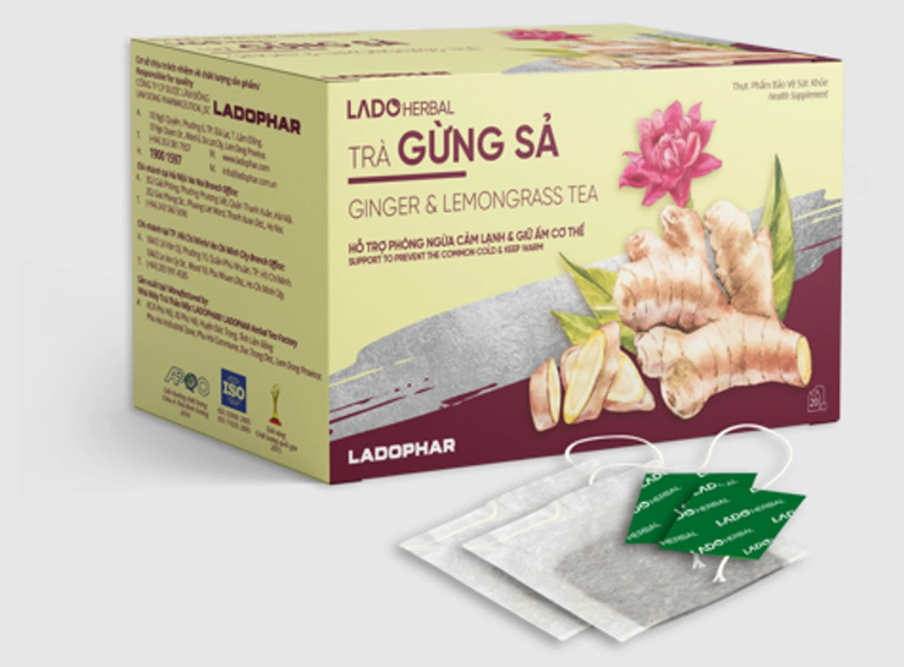 Trà gừng sả Ladophar