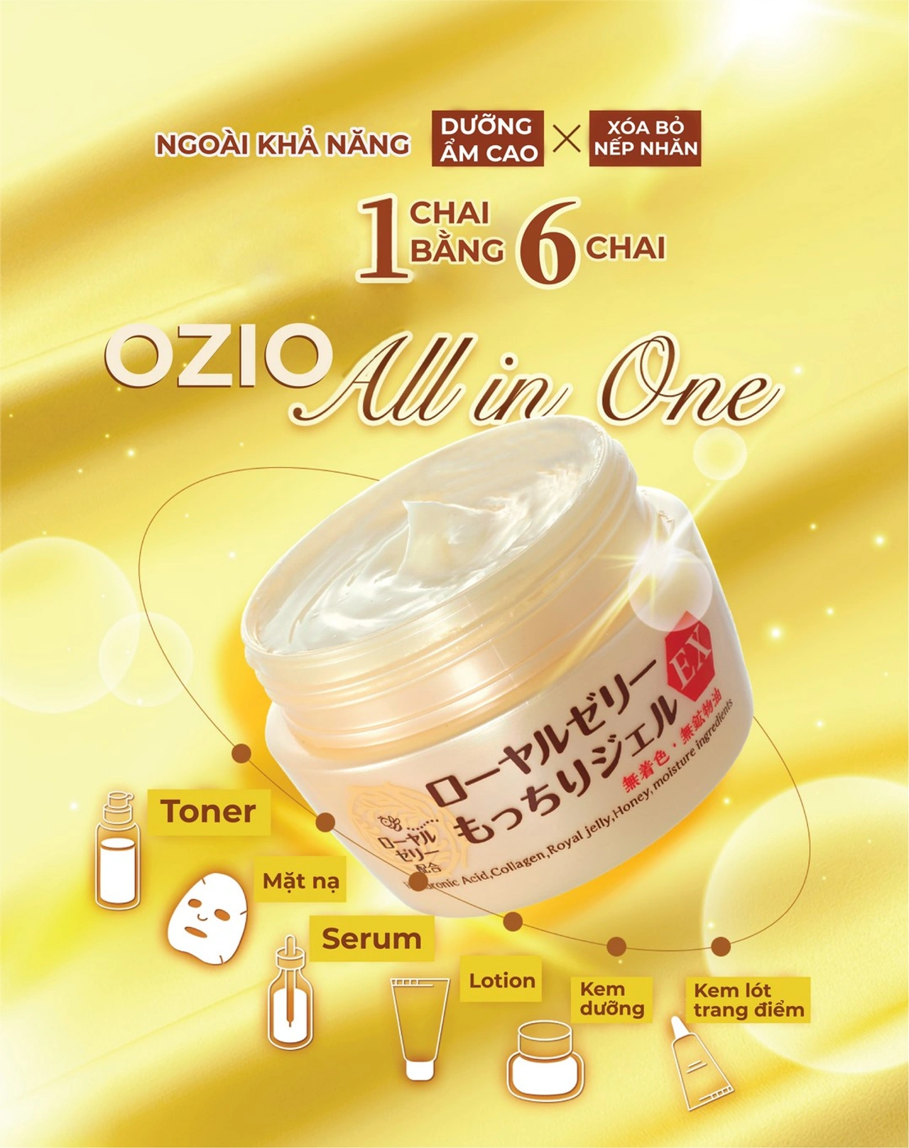 OZIO Nachulife Royal Jelly Mocchiri Gel - All in One
