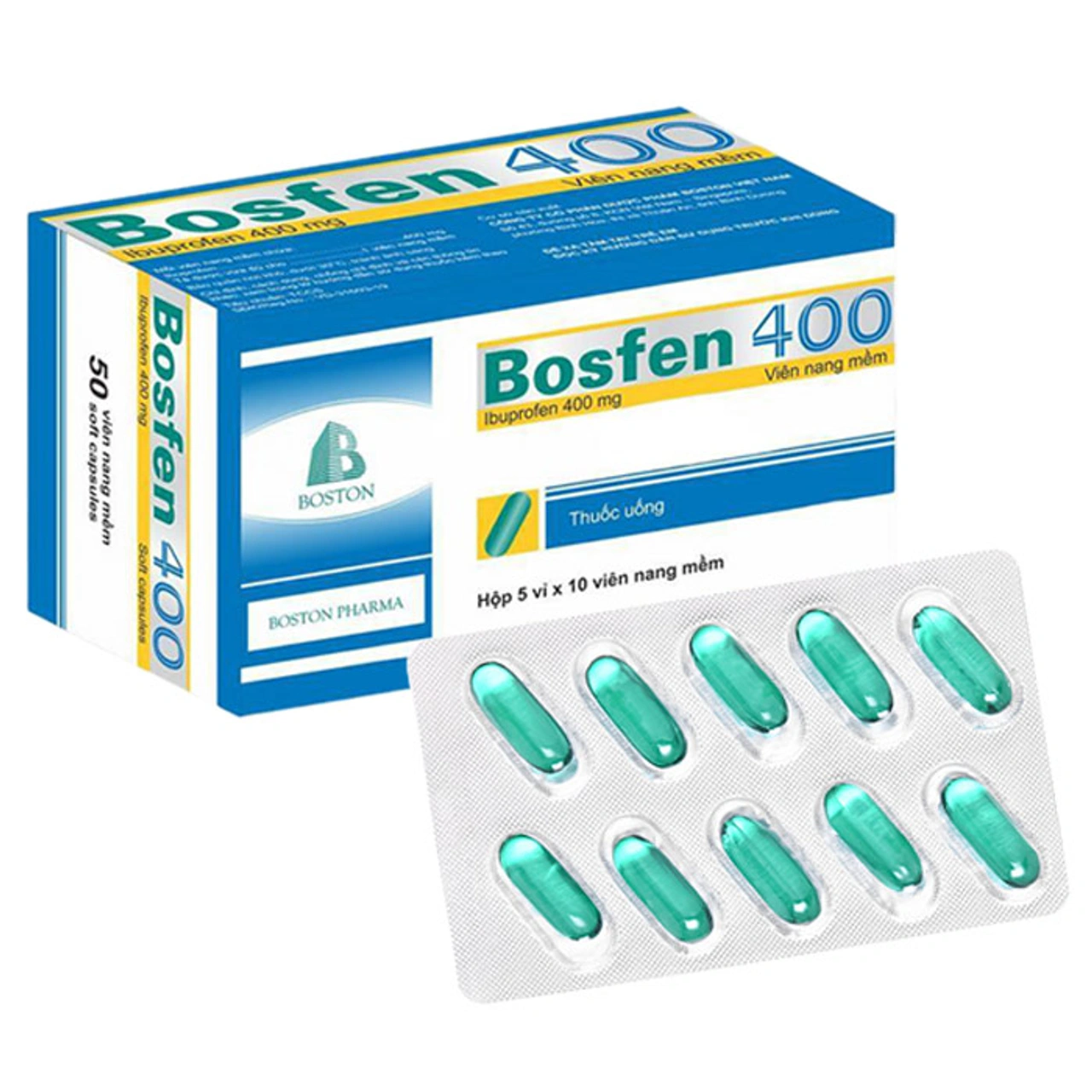 Bosfen 400 viên nang mềm dễ uống