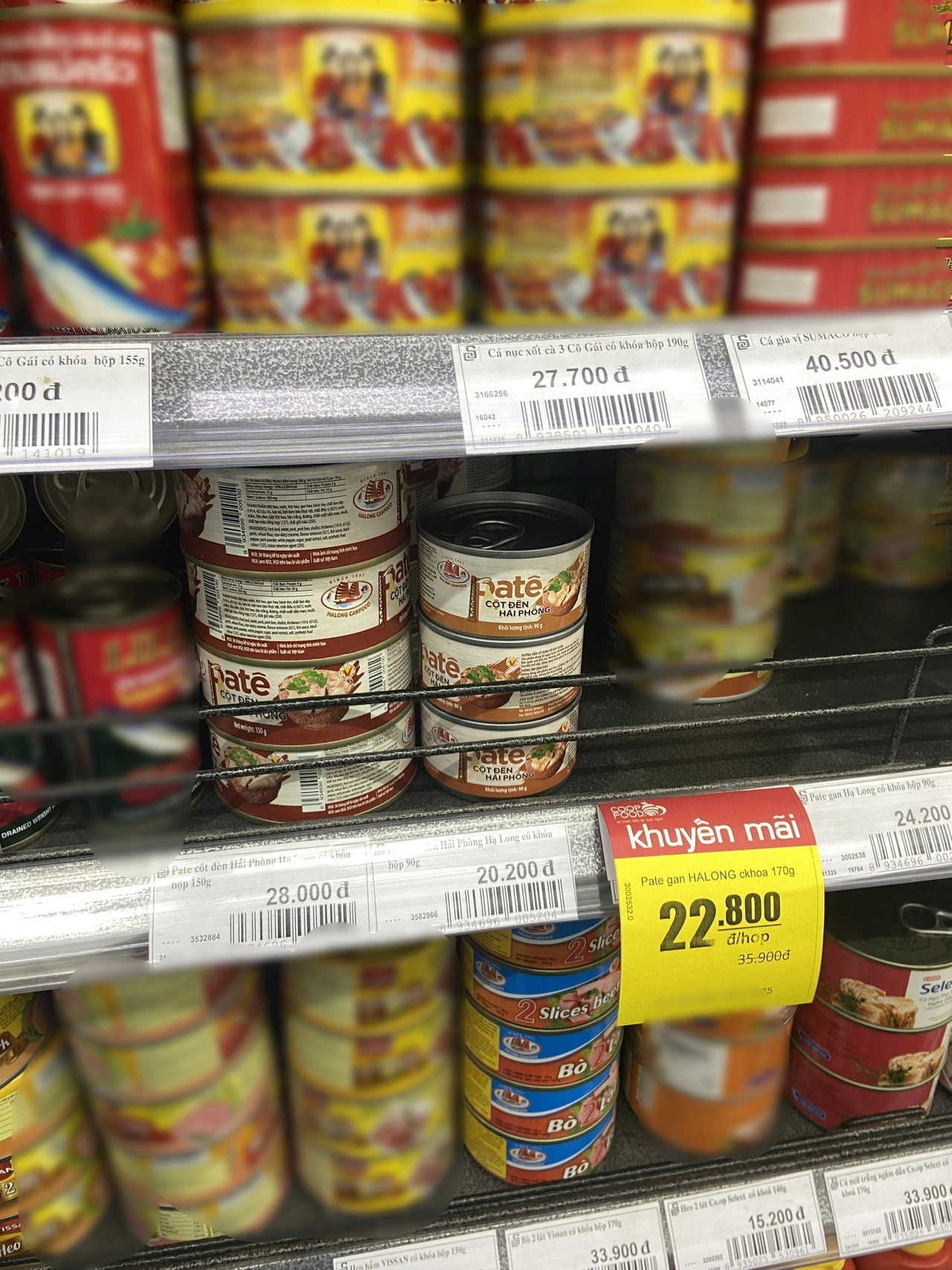 Sản phẩm đồ hộp Hạ Long đã được các siêu thị và cửa hàng bán lẻ gỡ xuống kệ