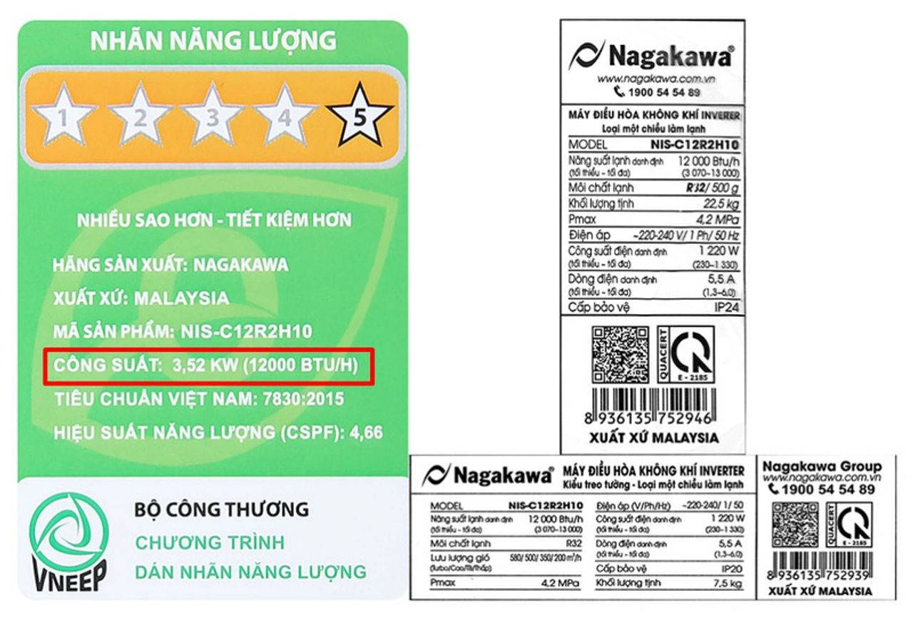 Tra cứu công suất BTU của điều hòa trên nhãn