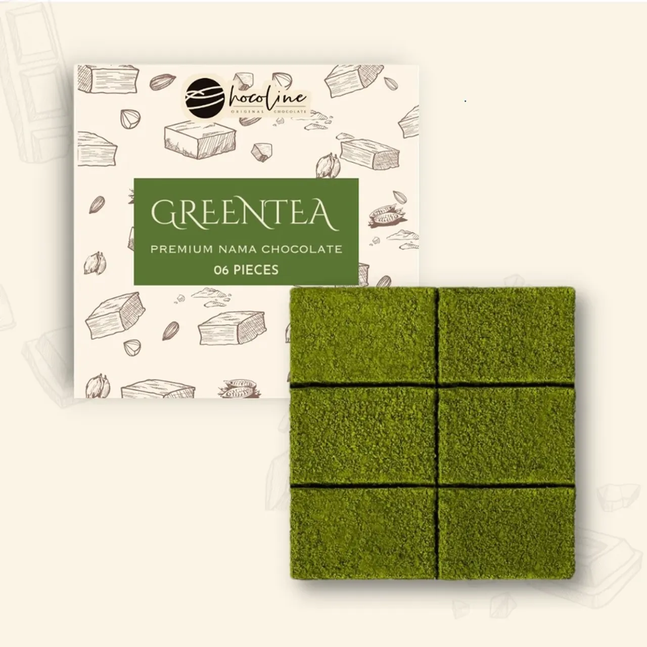 CHOCOLINE Green Tea Nama Chocolate sản xuất tại Việt Nam