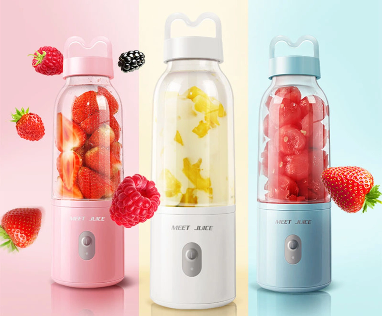 Máy xay sinh tố cầm tay Meet Juice pin sạc giá rẻ mini dưới 250k