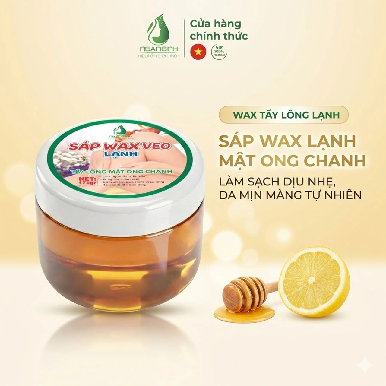Sáp wax lông lạnh Ngân Bình Veo 175g cho nam
