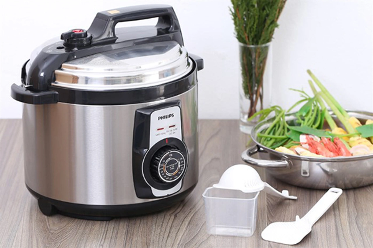 Tiêu chí chọn nồi áp suất điện dung tích lòng nồi inox chống dính công suất van an toàn