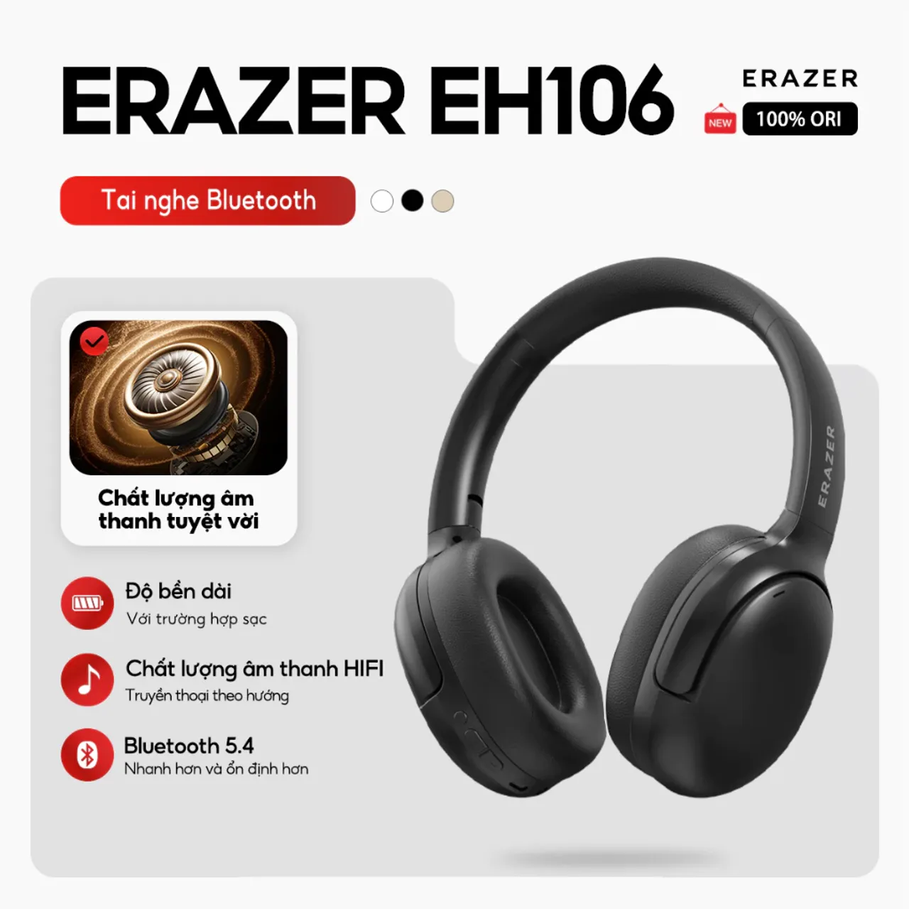 Lenovo Erazer EH106 tai nghe chụp tai over-ear bluetooth