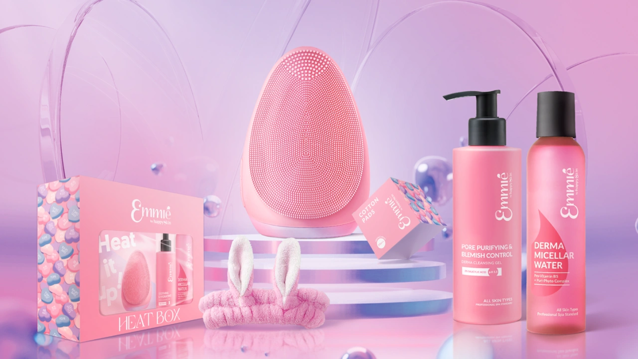 Máy rửa mặt Emmié Sonic Heat xông hơi cho da dầu