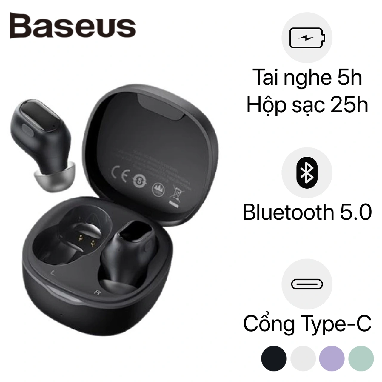 Tai nghe True Wireless Baseus WM01 giá rẻ nhỏ gọn