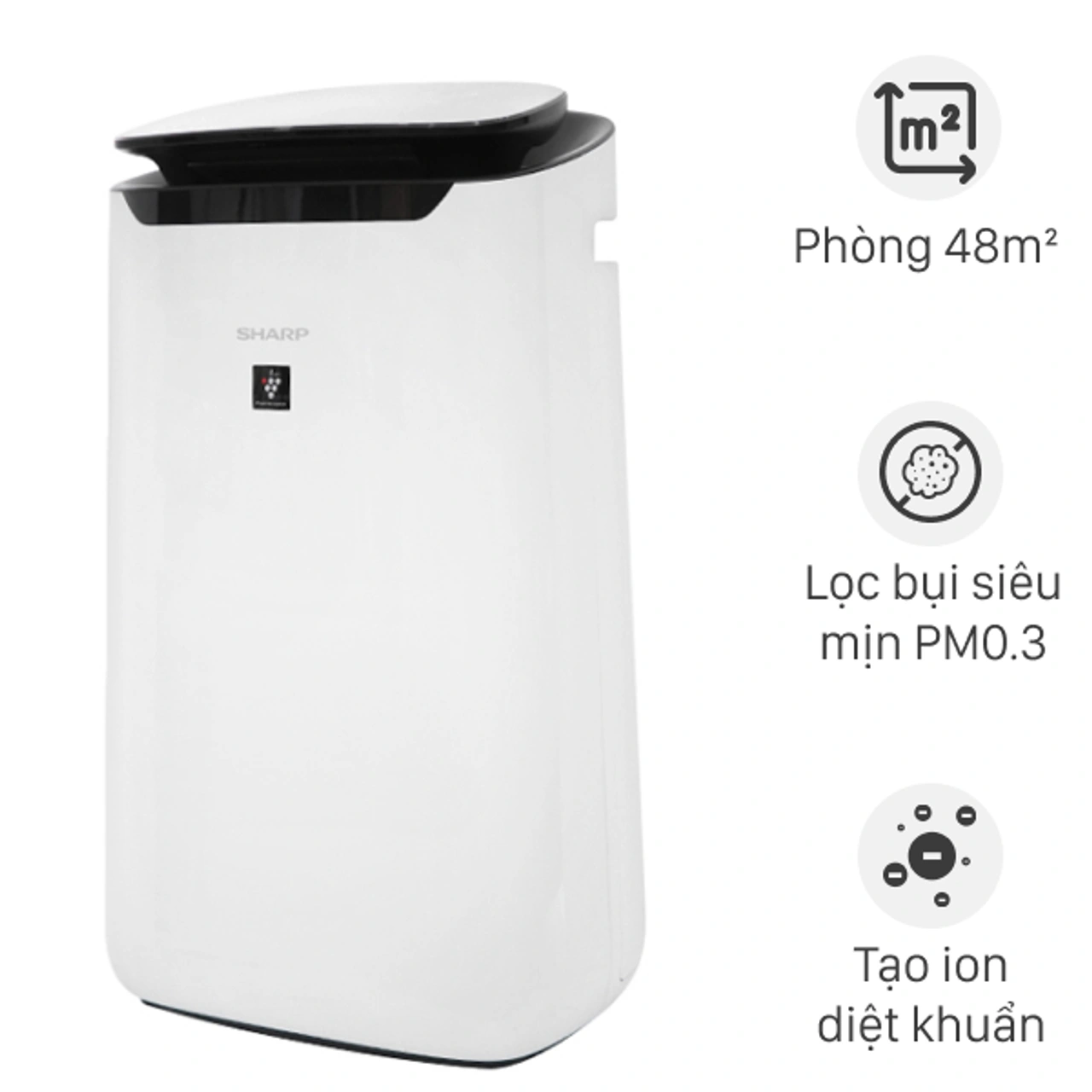 Sharp FP-J60E-W máy lọc không khí phòng lớn 48m2 Inverter