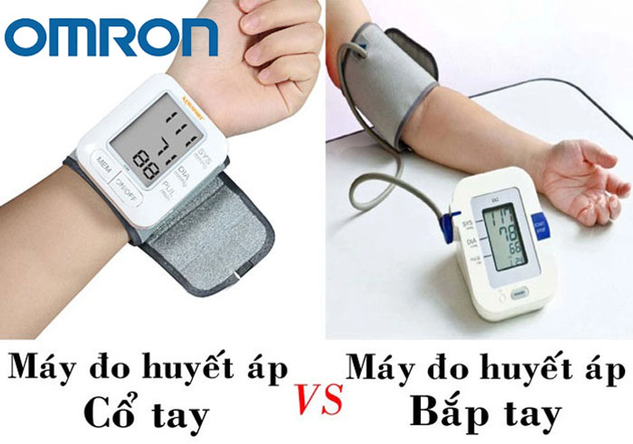 So sánh máy đo huyết áp cổ tay và bắp tay cho gia đình