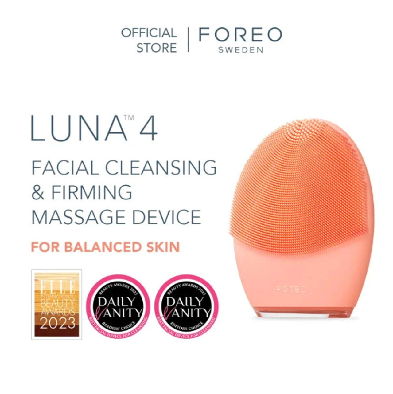 Máy rửa mặt Foreo Luna 4 sóng âm T-Sonic cao cấp