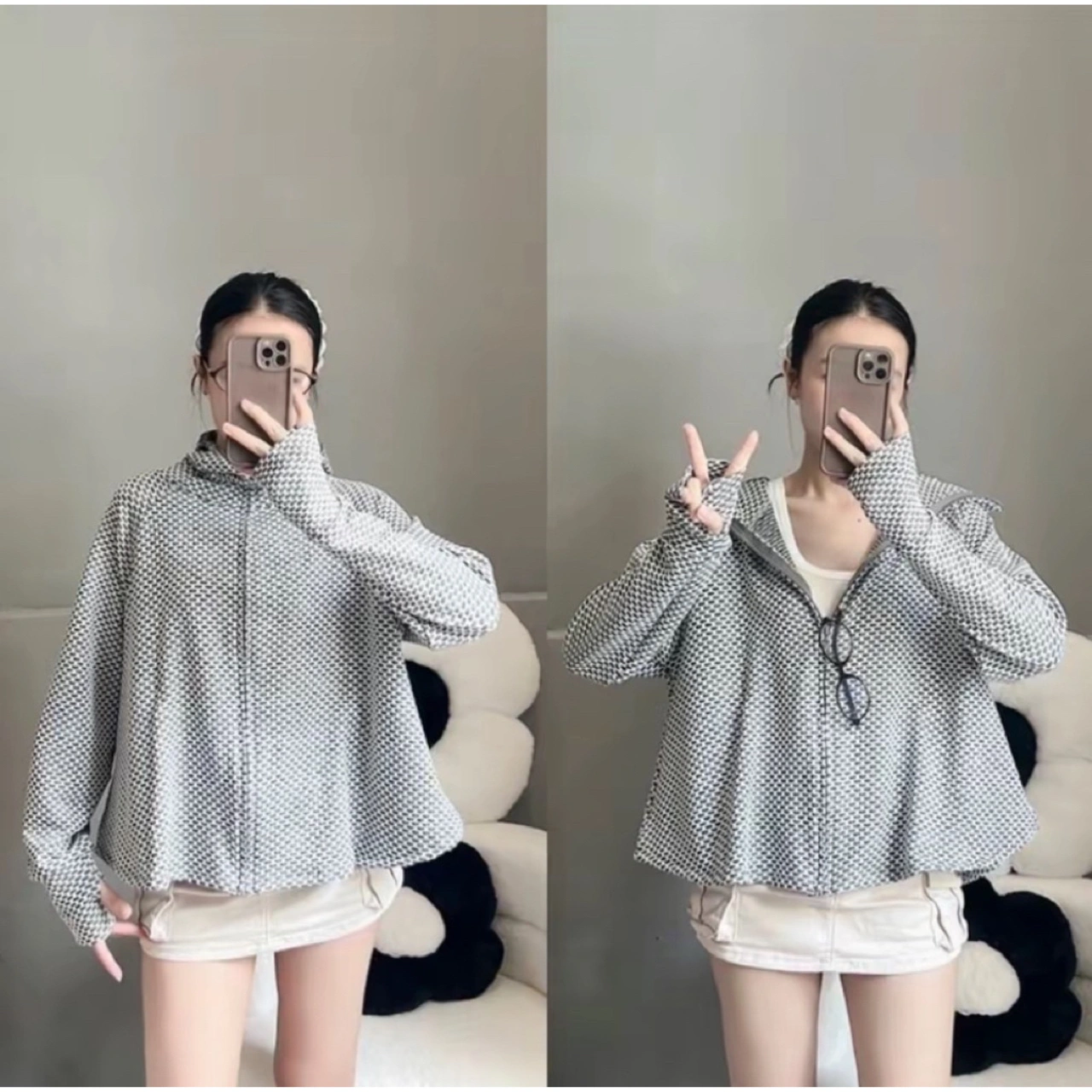 Áo khoác nữ dài tay chống nắng kiểu mới