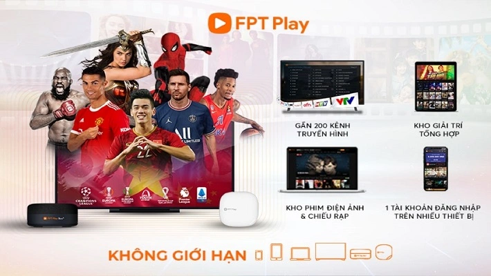 FPT Play app xem phim thể thao bóng đá trực tiếp Việt Nam