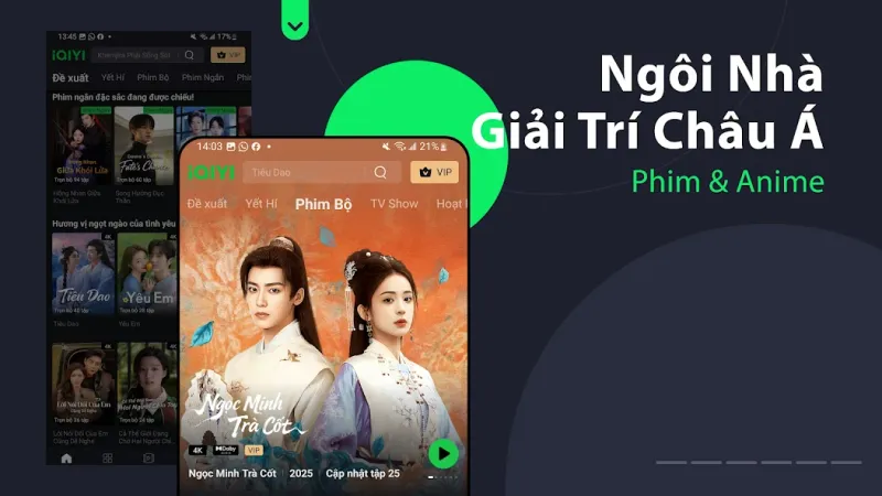 iQIYI app xem phim Trung Quốc anime manga nội dung châu Á