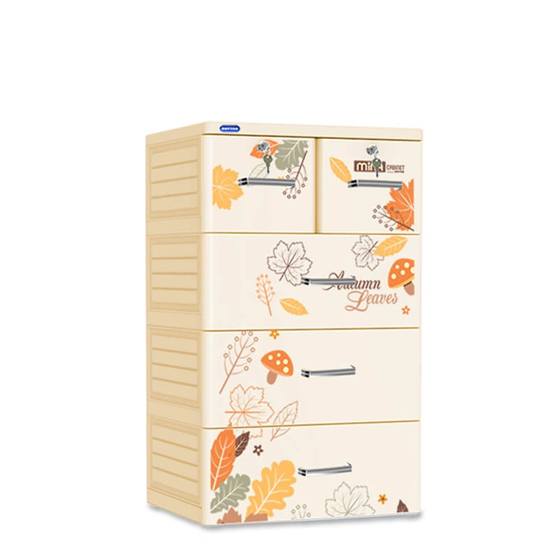 Tủ nhựa Duy Tân MINA 4 tầng 5 ngăn giả gỗ thiết kế đẹp