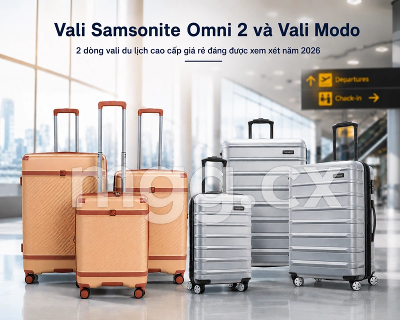 Vali Samsonite Omni 2 và Vali Modo là những model vali du lịch đáng chú ý trong năm 2026