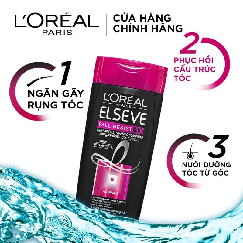 Dầu gội L'Oreal Elseve Fall Resist 3X ngăn tóc gãy rụng cho nữ