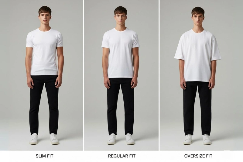 Các form áo thun nam regular slim oversized