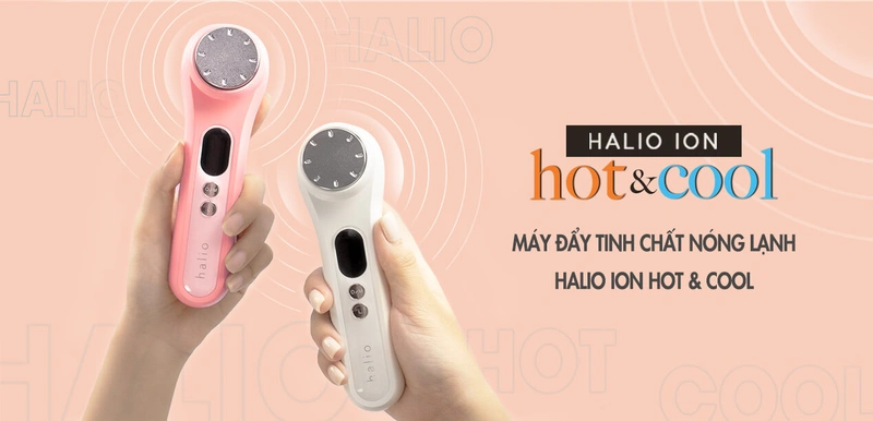 Máy đẩy tinh chất galvanic ion Halio Hot & Cool