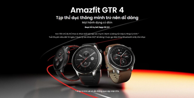 Smartwatch 1,5-4 triệu Xiaomi Watch S4 Amazfit GTR 4 GTS 4 tầm giá ngon nhất