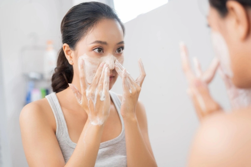 Rửa mặt đúng cách trước khi bôi kem chống nắng