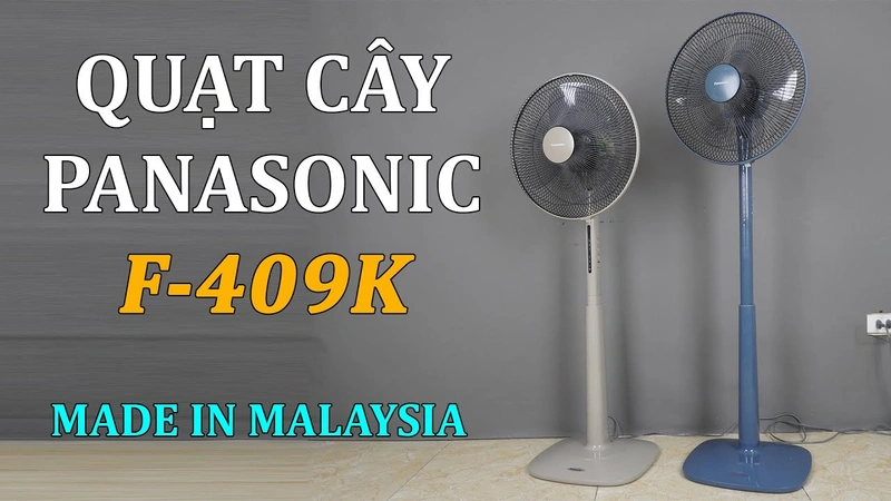 Quạt cây Panasonic F-409K có điều khiển từ xa nhập Malaysia 51W chính hãng