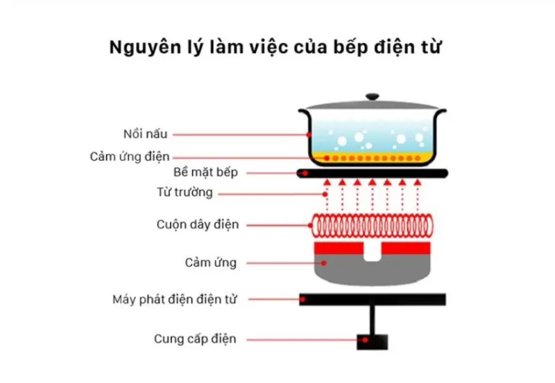 Nguyên lý hoạt động của bếp điện từ