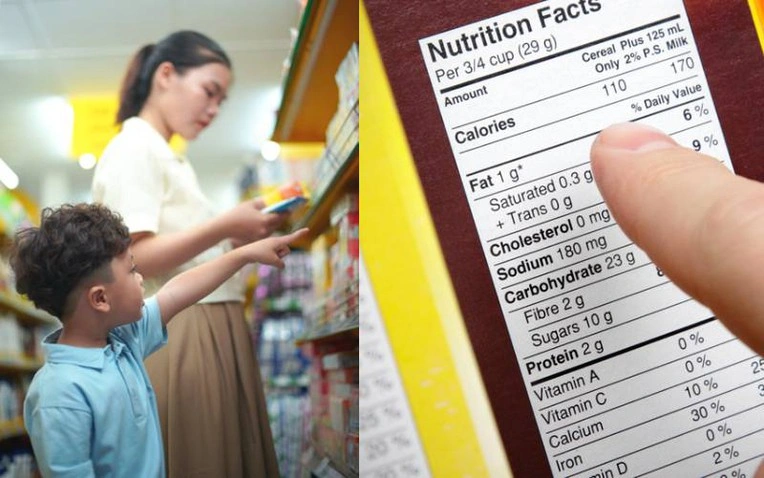 Bảng thành phần dinh dưỡng in trên hộp sữa công thức cần đọc kỹ trước khi mua