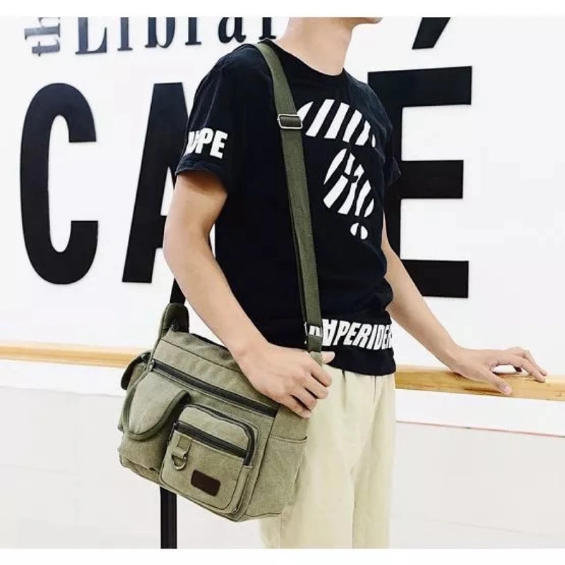 Túi đeo chéo vải bố canvas TUXA đi làm đi học