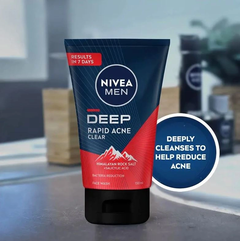 Nivea Men Deep Acne Oil Clear cho da dầu mụn