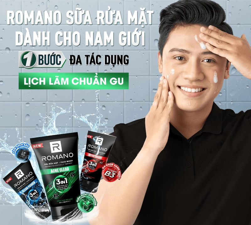 Romano Sữa Rửa Mặt Đa Tác Dụng cho da hỗn hợp