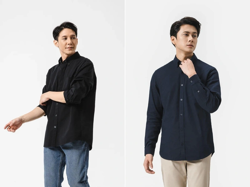 Áo sơ mi nam Coolmate vải Cotton lạnh