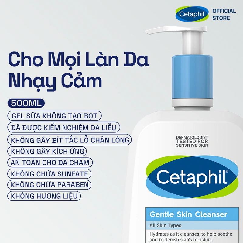 Cetaphil Gentle Skin Cleanser cho da nhạy cảm