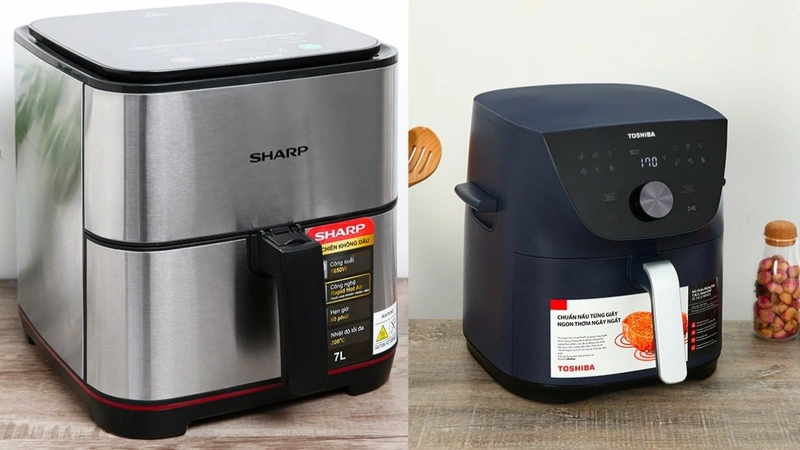 Nồi chiên Sharp được nhiều người đánh giá cao về độ bền và tiết kiệm dầu mỡ