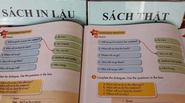 Cách nhận biết sách giáo khoa thật giả qua tem chống giả và chất lượng in