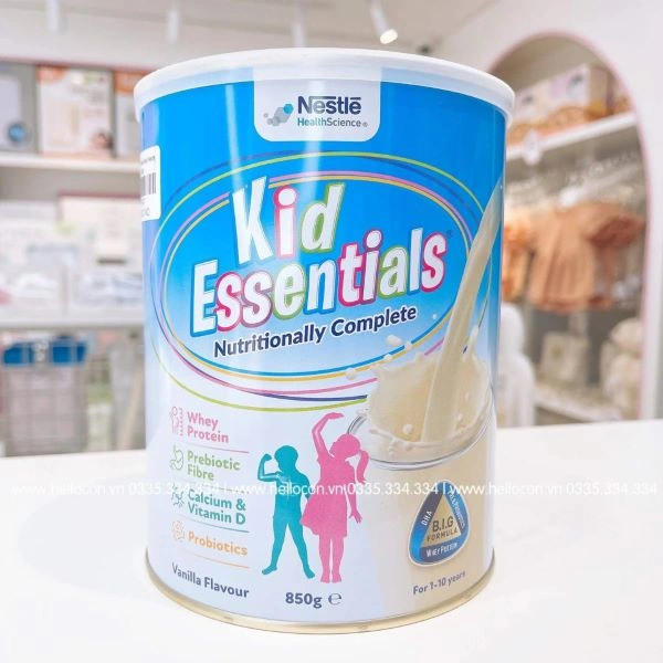 Sữa Kid Essentials năng lượng cao cho bé biếng ăn chậm lớn