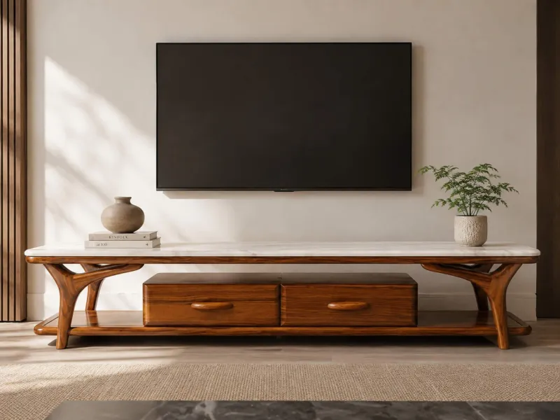 Smart tivi đặt trong phòng khách nhiều ánh sáng tự nhiên