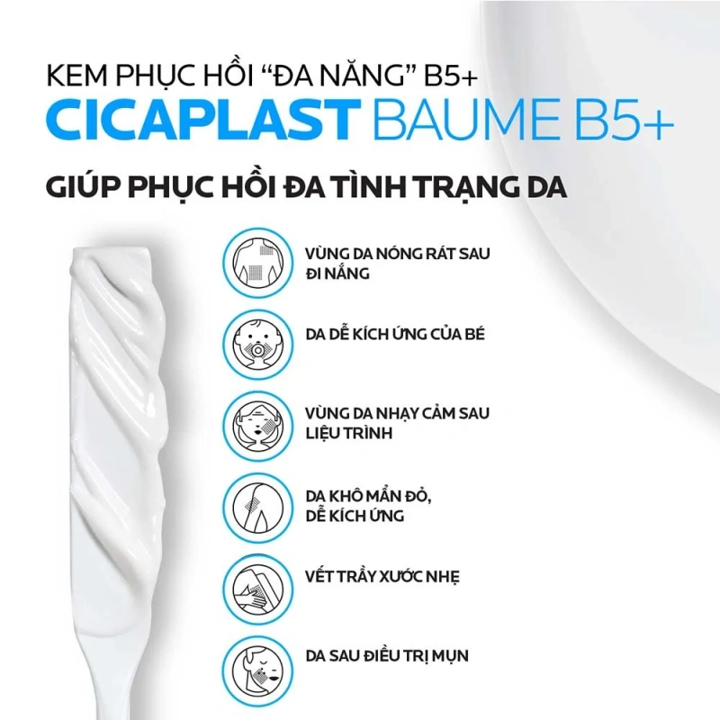 Kết cấu kem Cicaplast Baume B5+ đặc, màu trắng