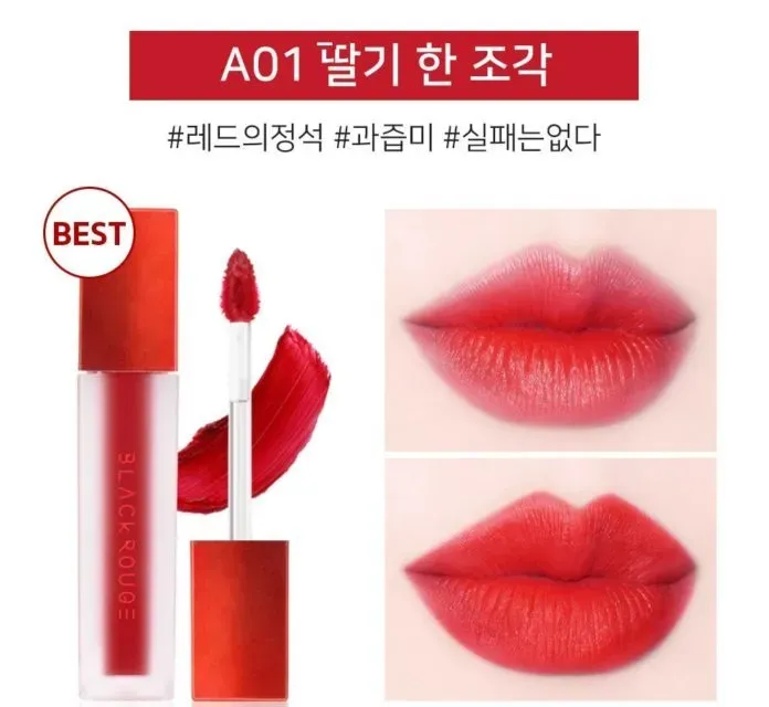 Son Black Rouge A01 Strawberry Red đỏ dâu
