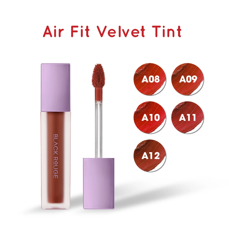 Black Rouge Air Fit Velvet Tint Ver 2 Mood Filter bảng màu A08–A12