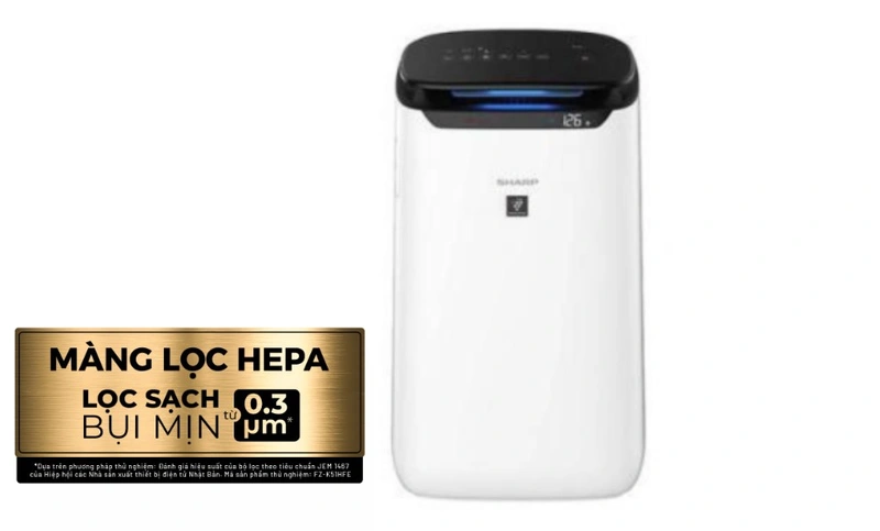 Máy lọc không khí Sharp FP-J60E-W màu trắng cho phòng khách đến 48m²