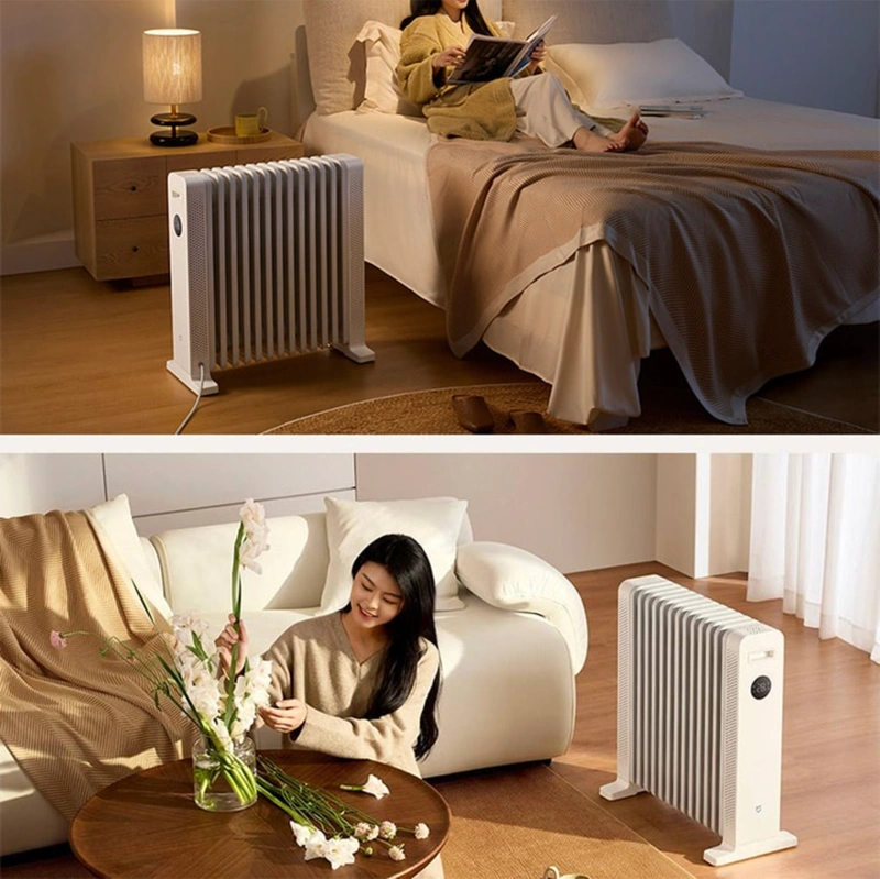Máy sưởi dầu đặt trong phòng ngủ